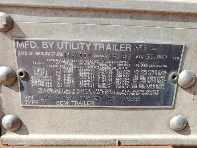 1UYVS25355M649602 - 2005 UTILITY TRAILER WHITE photo 10