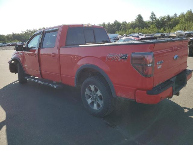 1FTFW1ET9DKE74055 - 2013 FORD F150 SUPERCREW RED photo 2