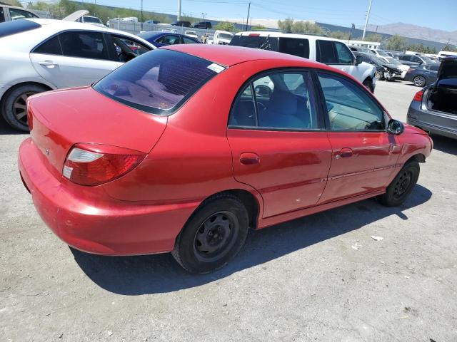 KNADC123916036271 - 2001 KIA RIO RED photo 3