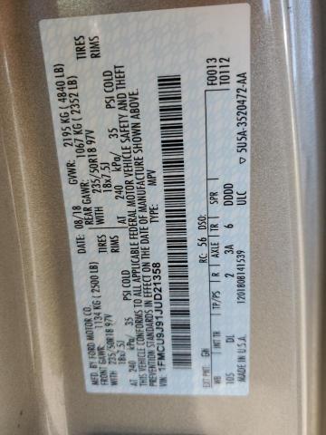 1FMCU9J91JUD21358 - 2018 FORD ESCAPE TITANIUM Qızıl foto 14