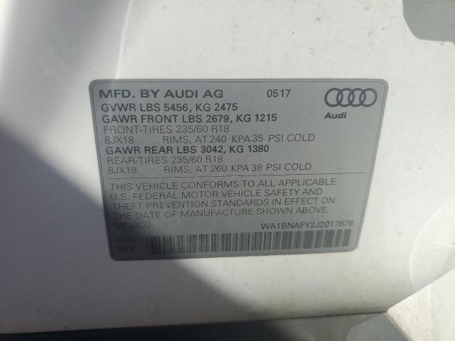 WA1BNAFY2J2017878 - 2018 AUDI Q5 PREMIUM PLUS WHITE photo 13