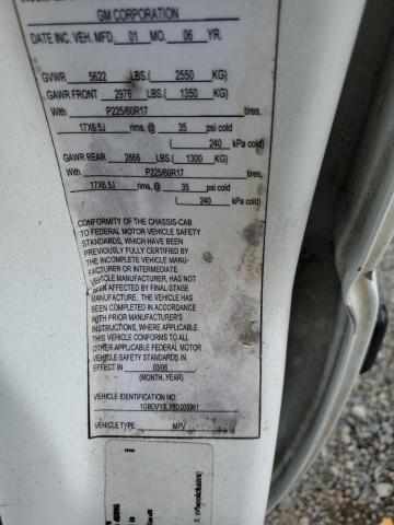 1GBDV13LX6D205961 - 2006 CHEVROLET UPLANDER INCOMPLETE WHITE photo 13