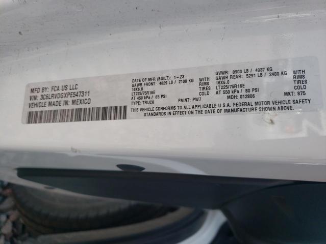 3C6LRVDGXPE547311 - 2023 RAM PROMASTER 2500 HIGH თეთრი ფოტო 12
