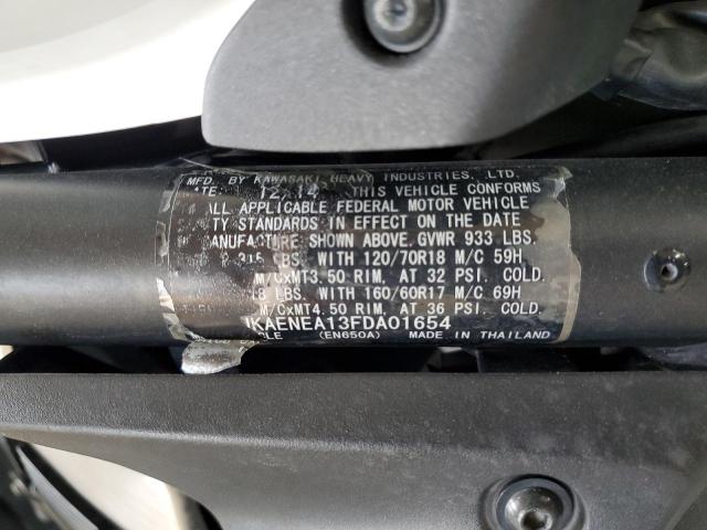 JKAENEA13FDA01654 - 2015 KAWASAKI EN650 A Ağ foto 9