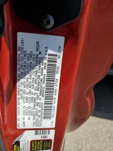 5TETU62N99Z596915 - 2009 TOYOTA TACOMA PRERUNNER ACCESS CAB RED photo 12