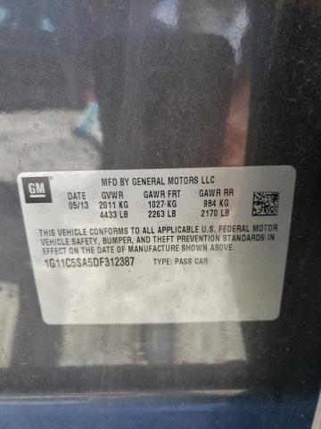 1G11C5SA5DF312387 - 2013 CHEVROLET MALIBU 1LT 石墨色 照片 12