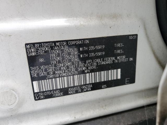 JTMY1RFV9MD083935 - 2021 TOYOTA RAV4 LIMITED 白色 照片 14