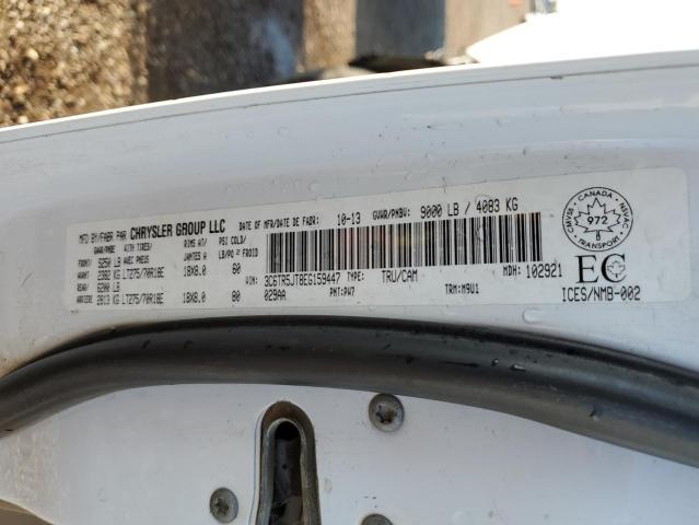 3C6TR5JT8EG159447 - 2014 RAM 2500 SLT თეთრი ფოტო 12