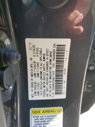19UUA8F53DA011818 - 2013 ACURA TL TECH GRAY photo 12