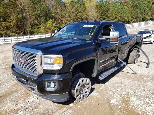 1GT120E84FF633930 - 2015 GMC SIERRA K2500 DENALI BLACK photo 2