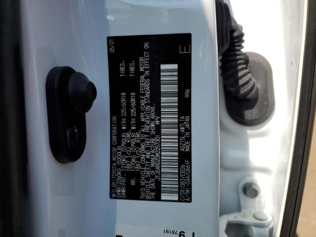 JTJSARDZ0M2257301 - 2021 LEXUS NX 300 BASE თეთრი ფოტო 12