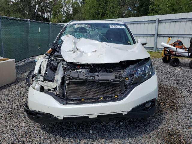 5J6RM3H74CL030419 - 2012 HONDA CR-V EXL WHITE photo 5