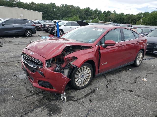 3FA6P0UU7ER230375 - 2014 FORD FUSION S HYBRID RED photo 1