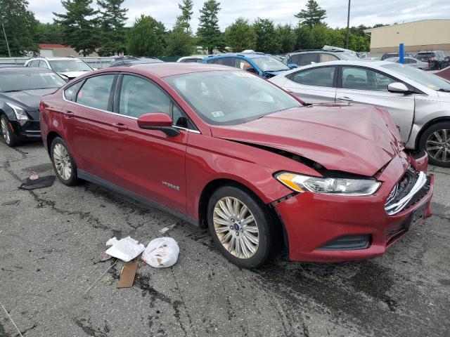 3FA6P0UU7ER230375 - 2014 FORD FUSION S HYBRID RED photo 4