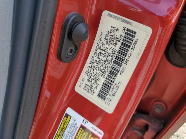 5YFBU4EE7DP092387 - 2013 TOYOTA COROLLA BASE RED photo 12