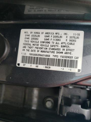 19UUA66256A014846 - 2006 ACURA TL CHARCOAL photo 12