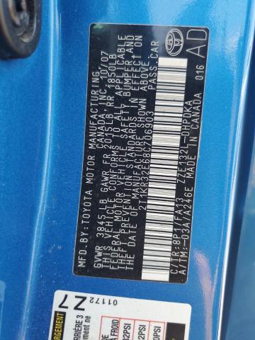 2T1KR32E68C706903 - 2008 TOYOTA COROLLA MA XR BLUE photo 14