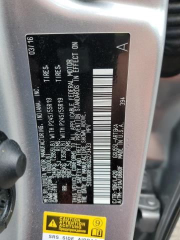 5TDDKRFH6GS273433 - 2016 TOYOTA HIGHLANDER LIMITED SILVER photo 13