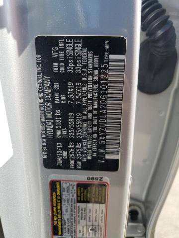 5XYZUDLA2DG101225 - 2013 HYUNDAI SANTA FE S SILVER photo 13