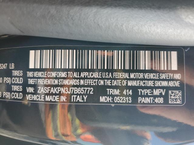 ZASFAKPN3J7B65772 - 2018 ALFA ROMEO STELVIO SPORT შავი ფოტო 12