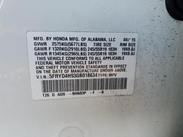 5FRYD4H93GB018634 - 2016 ACURA MDX ADVANCE WHITE photo 14