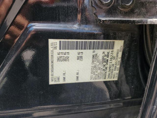 1N4AL2AP8CC136226 - 2012 NISSAN ALTIMA BASE 黑色 照片 12
