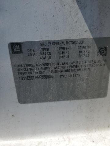 1G11E5SL6EF208004 - 2014 CHEVROLET MALIBU 2LT WHITE photo 12