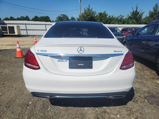 55SWF4KB8HU233523 - 2017 MERCEDES-BENZ C 300 4MATIC WHITE photo 6
