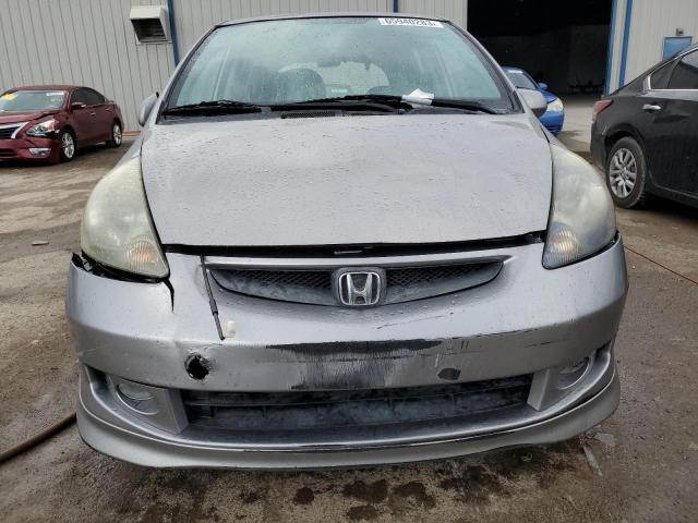 JHMGD38687S037257 - 2007 HONDA FIT S SILVER photo 5