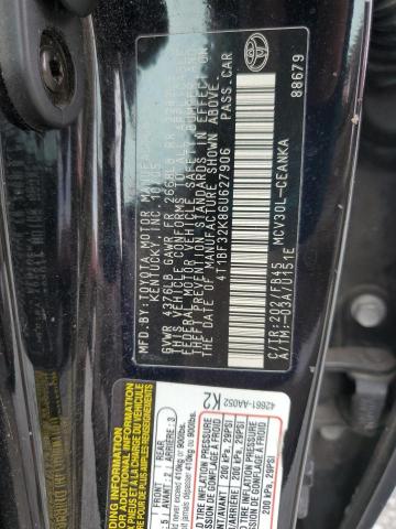 4T1BF32K86U627906 - 2006 TOYOTA CAMRY LE BLACK photo 12