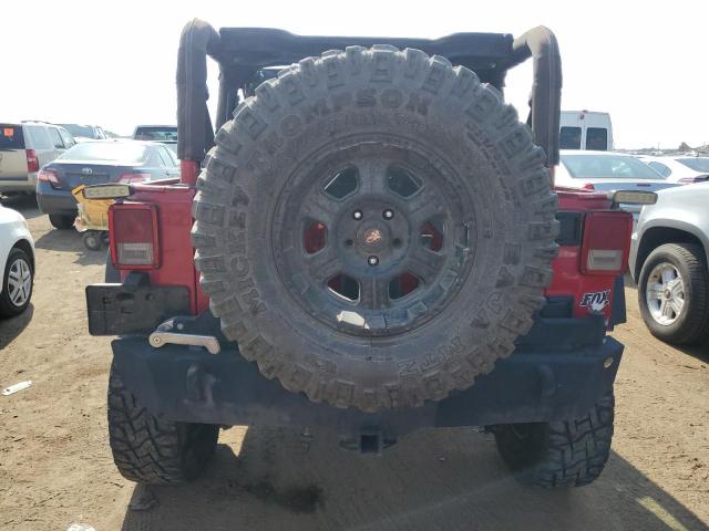 1J4FA24197L185318 - 2007 JEEP WRANGLER X RED photo 6