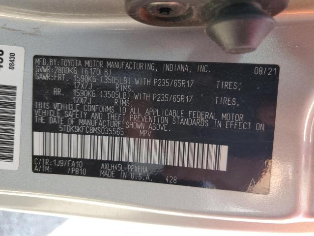 5TDKSKFC8MS035565 - 2021 TOYOTA SIENNA LE SILVER photo 13