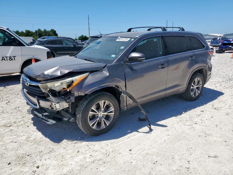 5TDKKRFH0ES014070 - 2014 TOYOTA HIGHLANDER XLE GRAY photo 1