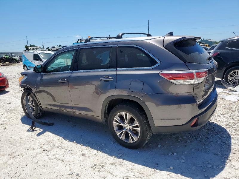 5TDKKRFH0ES014070 - 2014 TOYOTA HIGHLANDER XLE GRAY photo 2