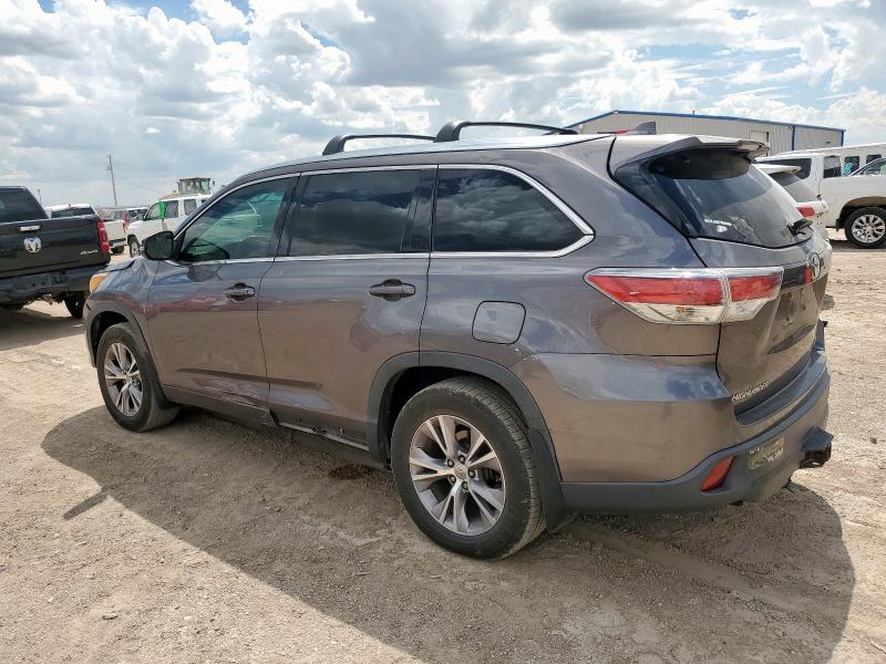 5TDJKRFH1FS091012 - 2015 TOYOTA HIGHLANDER XLE CHARCOAL photo 2