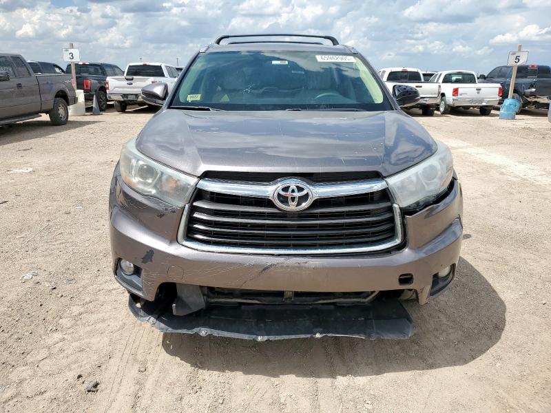 5TDJKRFH1FS091012 - 2015 TOYOTA HIGHLANDER XLE CHARCOAL photo 5