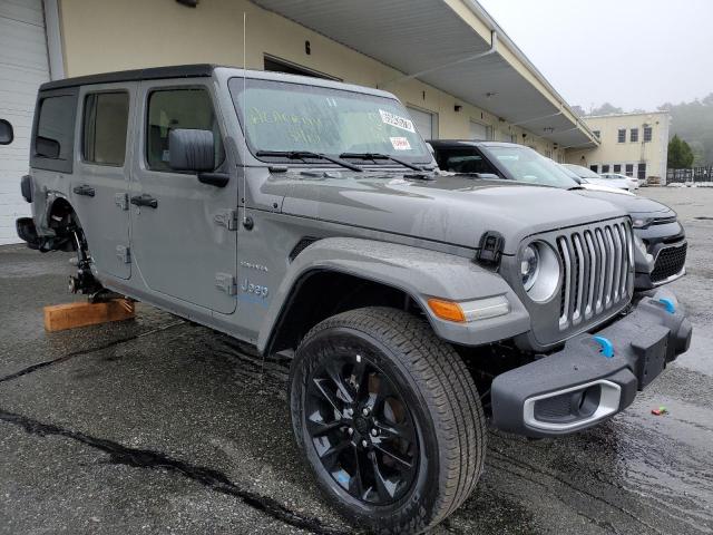 1C4JJXP67PW703073 - 2023 JEEP WRANGLER SAHARA 4XE GRAY photo 4