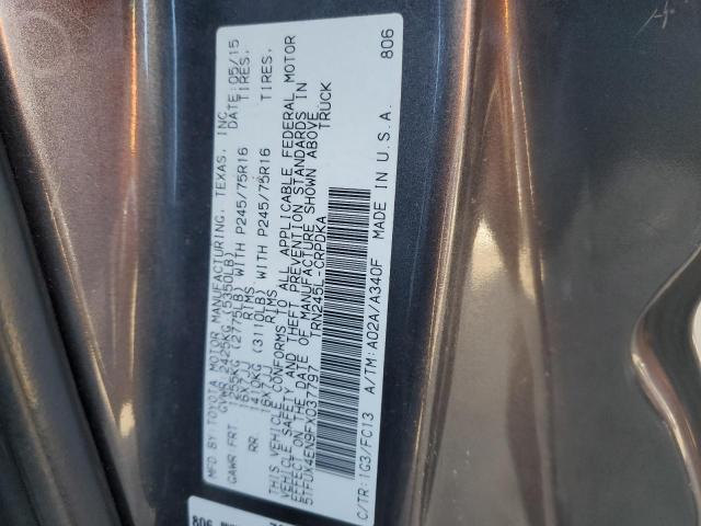 5TFUX4EN9FX037797 - 2015 TOYOTA TACOMA ACCESS CAB ნაცრისფერი ფოტო 12