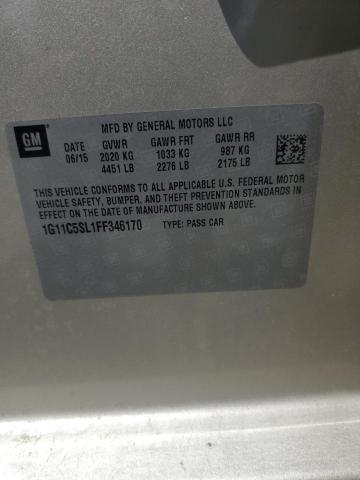 1G11C5SL1FF346170 - 2015 CHEVROLET MALIBU 1LT Бежевый фото 13