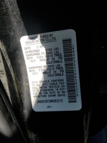 JN8AR05Y3WW282315 - 1998 NISSAN PATHFINDER LE 黑色 照片 13
