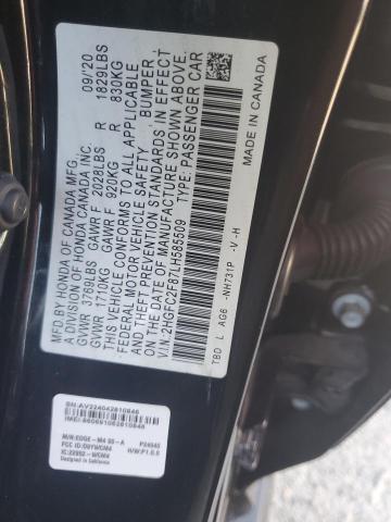 2HGFC2F87LH585509 - 2020 HONDA CIVIC SPORT BLACK photo 13