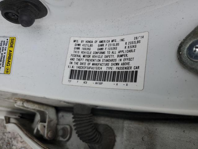 1HGCR2F58FA015934 - 2015 HONDA ACCORD SPORT 白色 照片 12