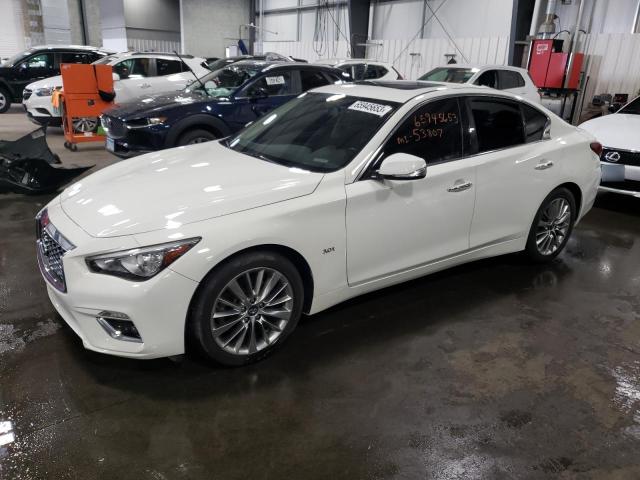 JN1EV7AR0JM444747 - 2018 INFINITI Q50 LUXE WHITE photo 1