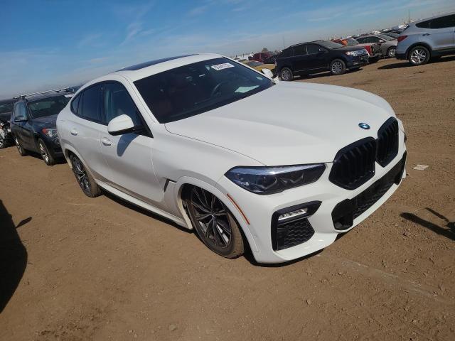 5UXCY6C08M9G63856 - 2021 BMW X6 XDRIVE40I WHITE photo 4