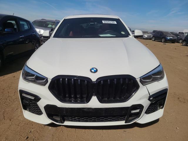 5UXCY6C08M9G63856 - 2021 BMW X6 XDRIVE40I WHITE photo 5