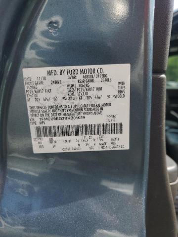 1FMCU9EG3BKB01659 - 2011 FORD ESCAPE LIMITED Көк фото 13