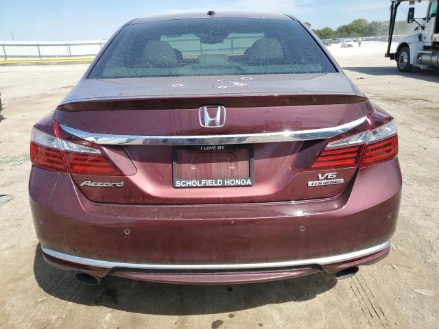 1HGCR3F98HA002256 - 2017 HONDA ACCORD TOURING RED photo 6