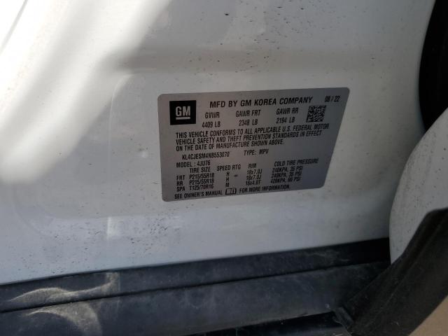 KL4CJESM4NB553070 - 2022 BUICK ENCORE PREFERRED WHITE photo 12