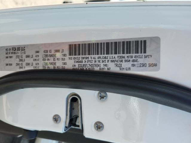 3C6UR5FL7HG570341 - 2017 RAM 2500 LARAMIE 白色 照片 12