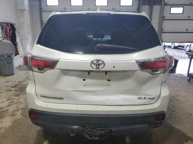 5TDJKRFH0FS145304 - 2015 TOYOTA HIGHLANDER XLE 白色 照片 6